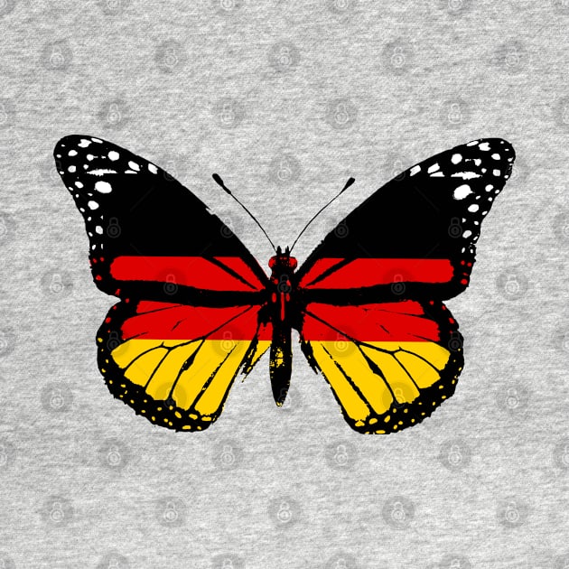 Germany Flag of Monarch Butterfly To Celebrate German Day (Support Team German) by Mochabonk